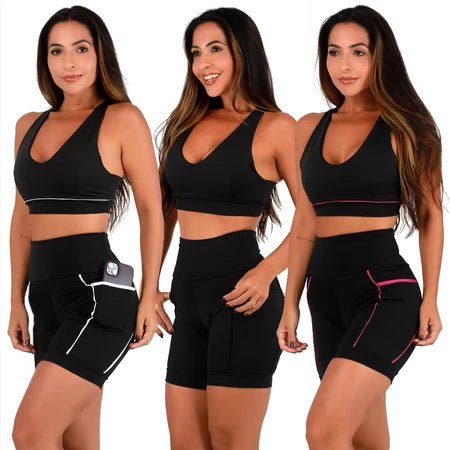 Kit com 2 Tops Inviflex™Conforto, Suporte e Liberdade para seus Treinos