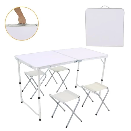 FlexiCamp Elite™ Mesa Dobrável Multifuncional com Estrutura em Alumínio e Design Compacto