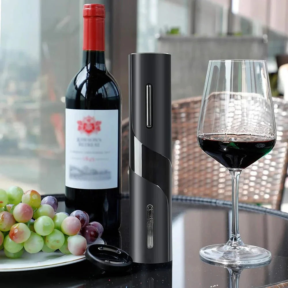 Kit Abridor de Vinho Elétrico - Edição Black Limitada