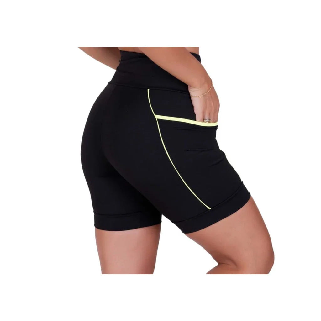 Kit 3 Bermudas Fitness Feminina com Cós Alto e Bolsos Fundos - PowerFit 3X