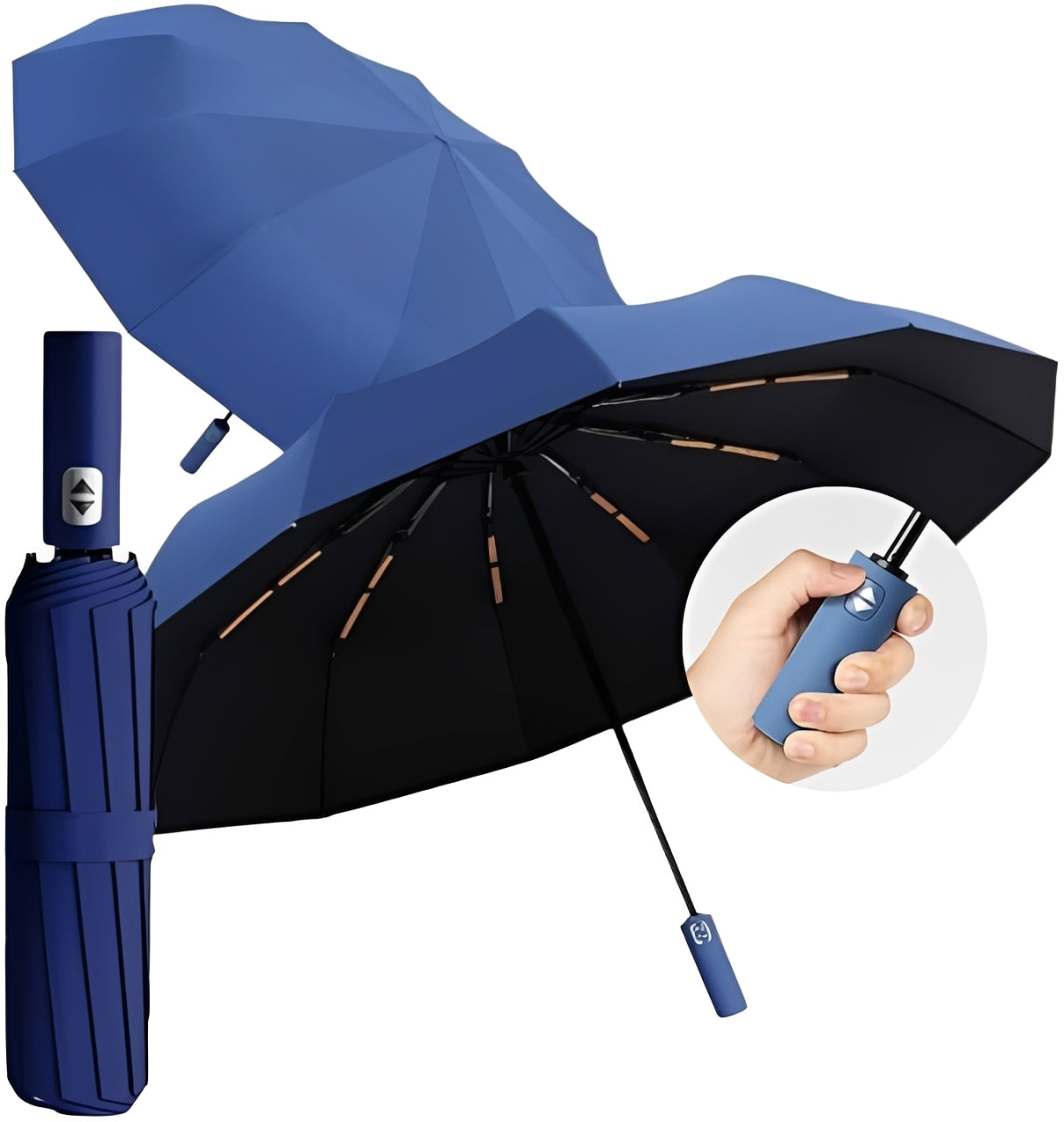 Super Guarda Chuva Automático Grande Reforçado Contra Vento Impermeável Linha Premium